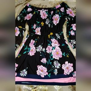 Lane Bryant floral off-shoulder dress sz 14-16